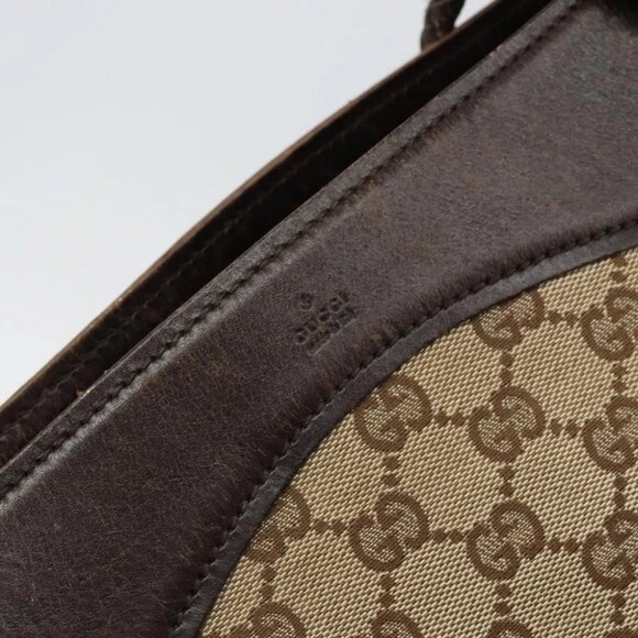 GUCCI GG Canvas Tote Bag Beige Auth - Picture 9 of 16